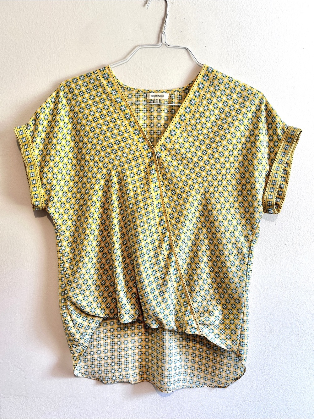 Max Studio Wrap-Front Top - Size Small